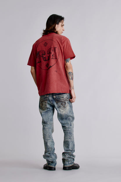 Rock Tee in Crimson