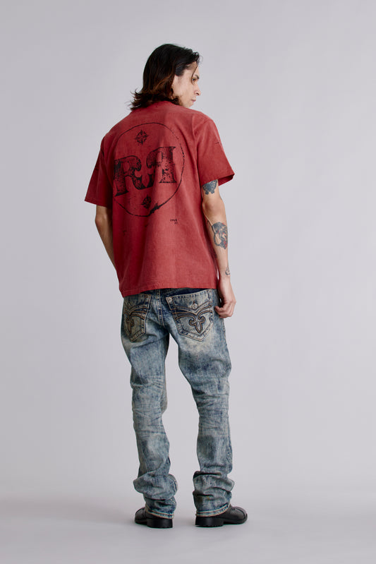 Rock Tee in Crimson