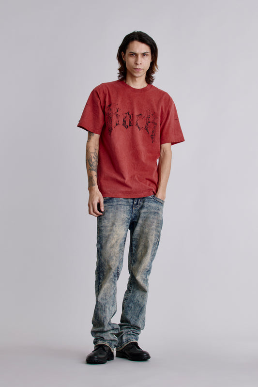 Rock Tee in Crimson
