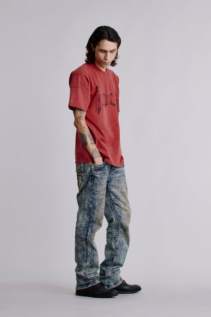 Rock Tee in Crimson