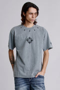 Crest Fade Tee in LA Gray - Rock Revival®