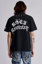 Crest Fade Tee in Black - Rock Revival®