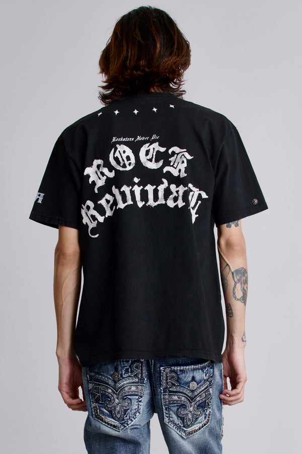 Crest Fade Tee in Black