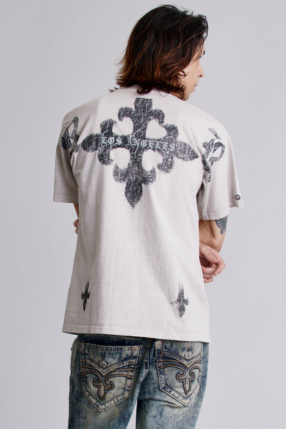 LA Cross Tee in Dust