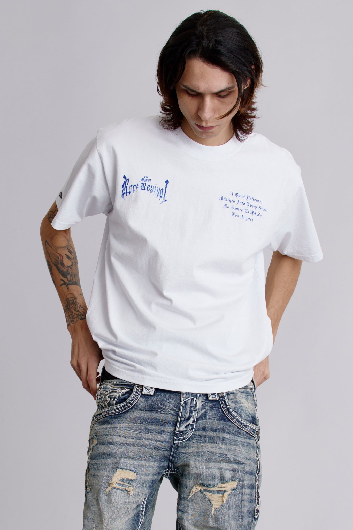 LA Cross Tee in White