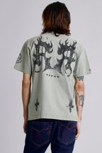 Inferno Crest Tee in Sage - Rock Revival®
