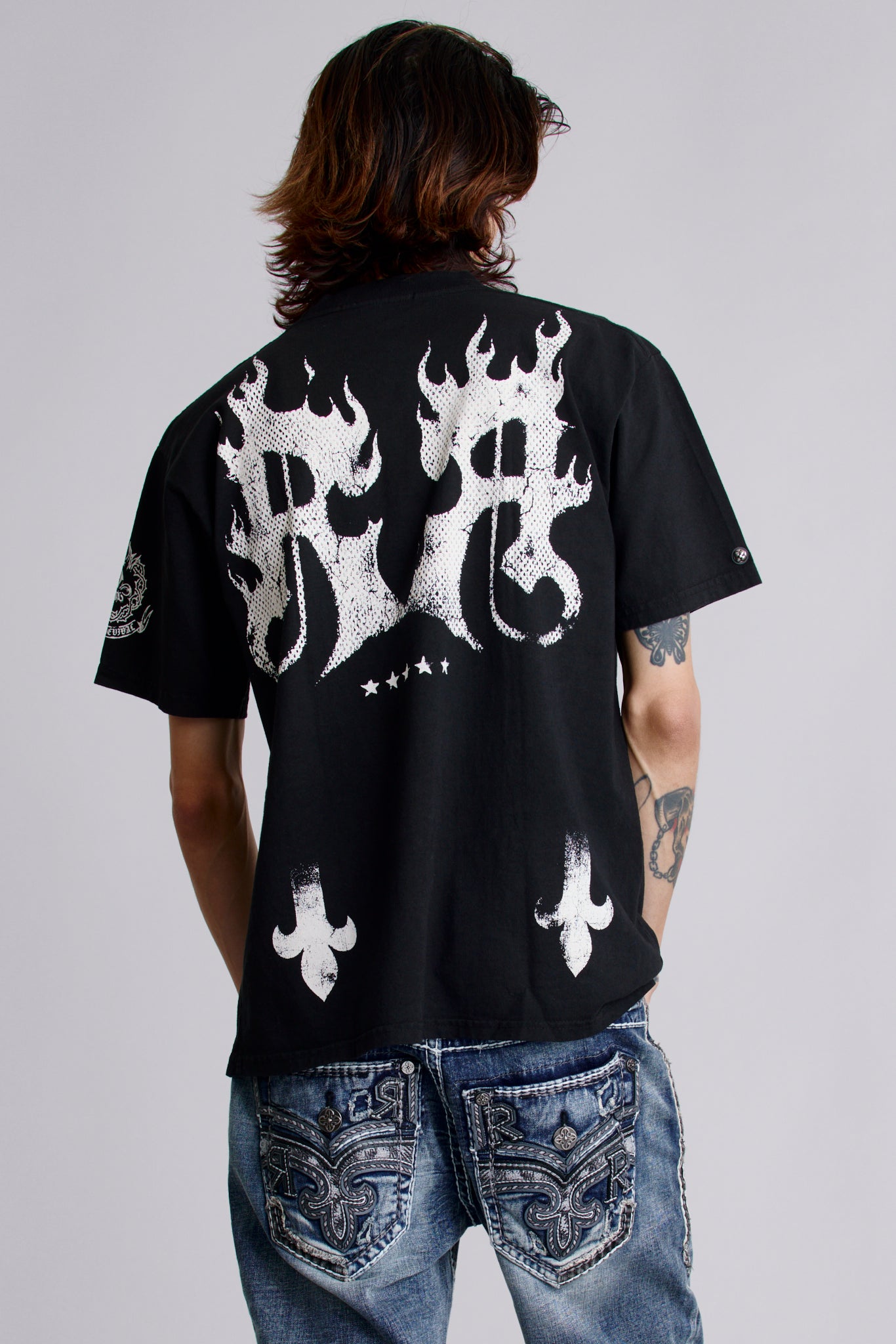 Inferno Crest Tee in Black - Rock Revival®