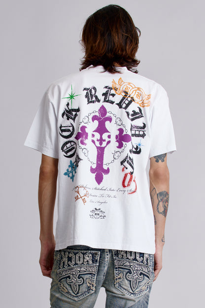 Crest Tee in White