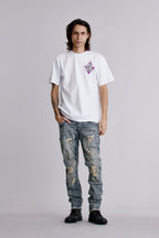 Crest Tee in White - Rock Revival®