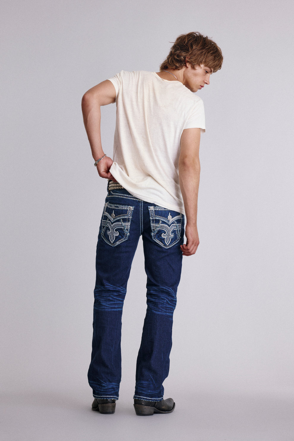 Slim Boot Cut Jeans Mens Rock 47 Jeans Clearance Alvin Bootcut