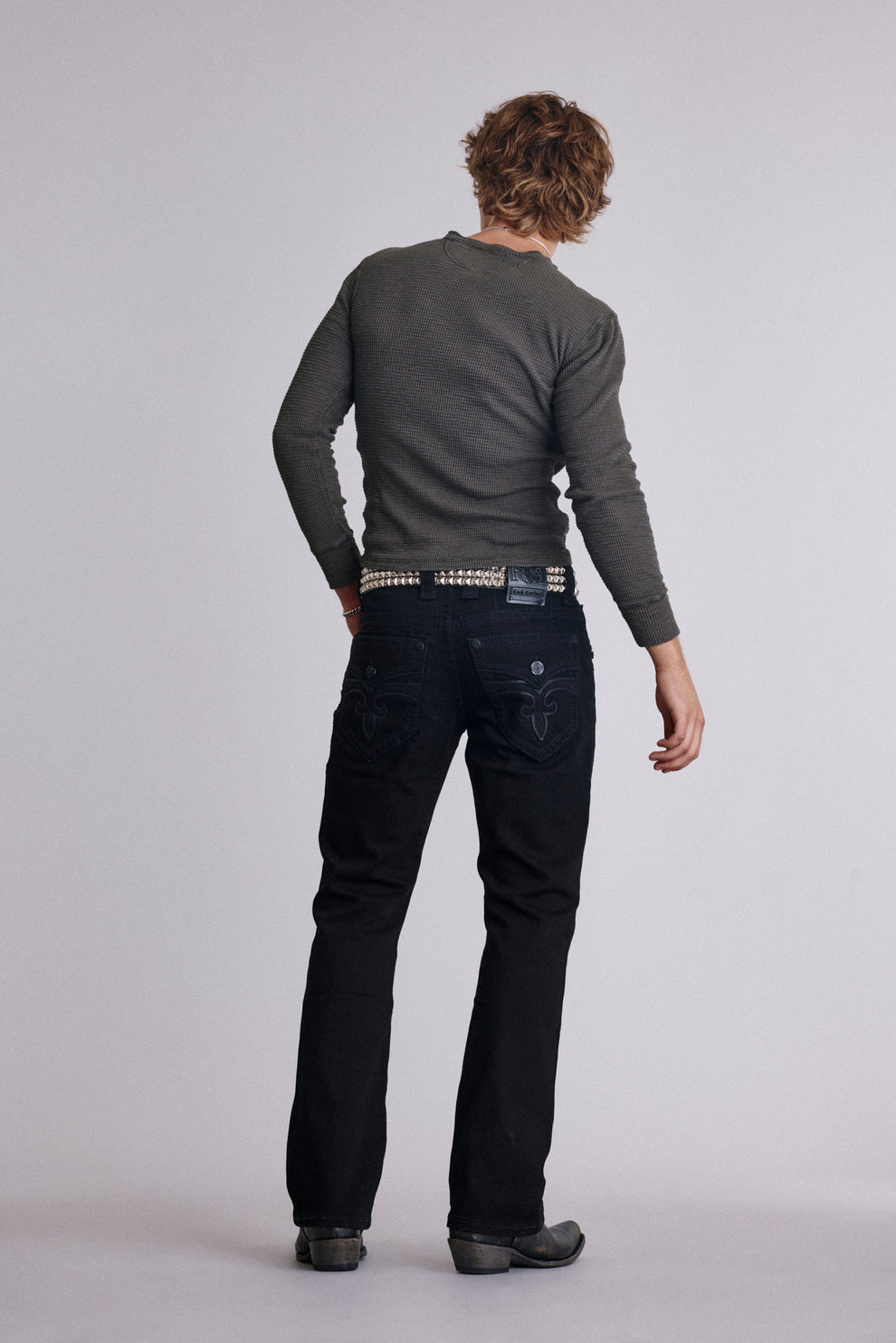 Arther Bootcut Jeans Black Wash Rock Revival