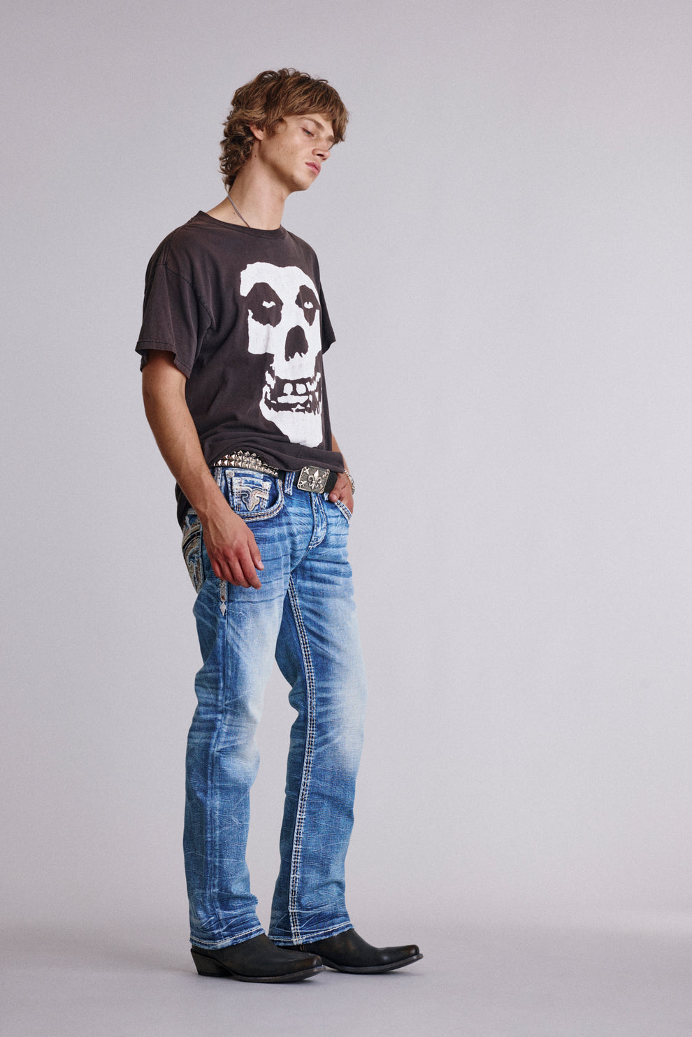 Esteban Bootcut Jeans Medium Wash Rock Revival - Main Image