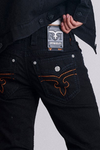 Titan Relaxed Straight in Black/Orange