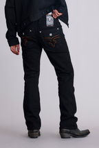 Titan Relaxed Straight in Black/Orange