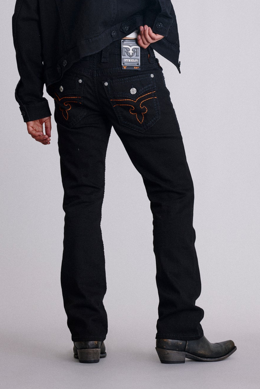 Titan Relaxed Straight in Black/Orange