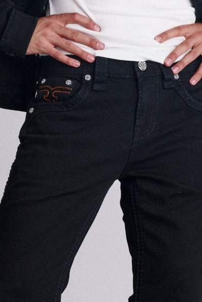 Titan Relaxed Straight in Black/Orange