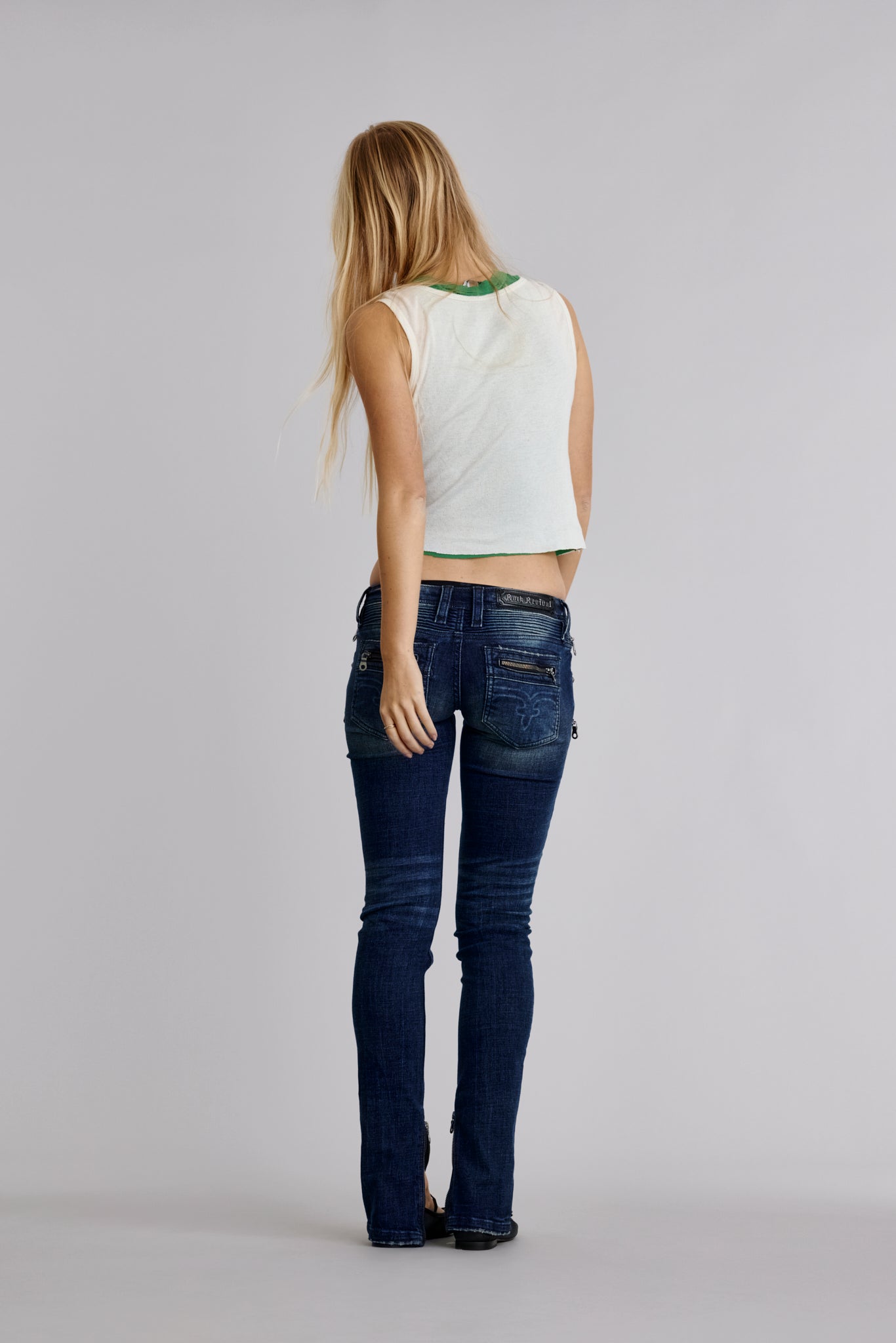 Camille Super Low-Rise Moto Skinny Jeans - Rock Revival®