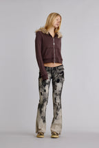 Kamil Super Low-Rise Moto Bootcut Jeans (4/30/26+UPCS+STOCK) - Rock Revival®