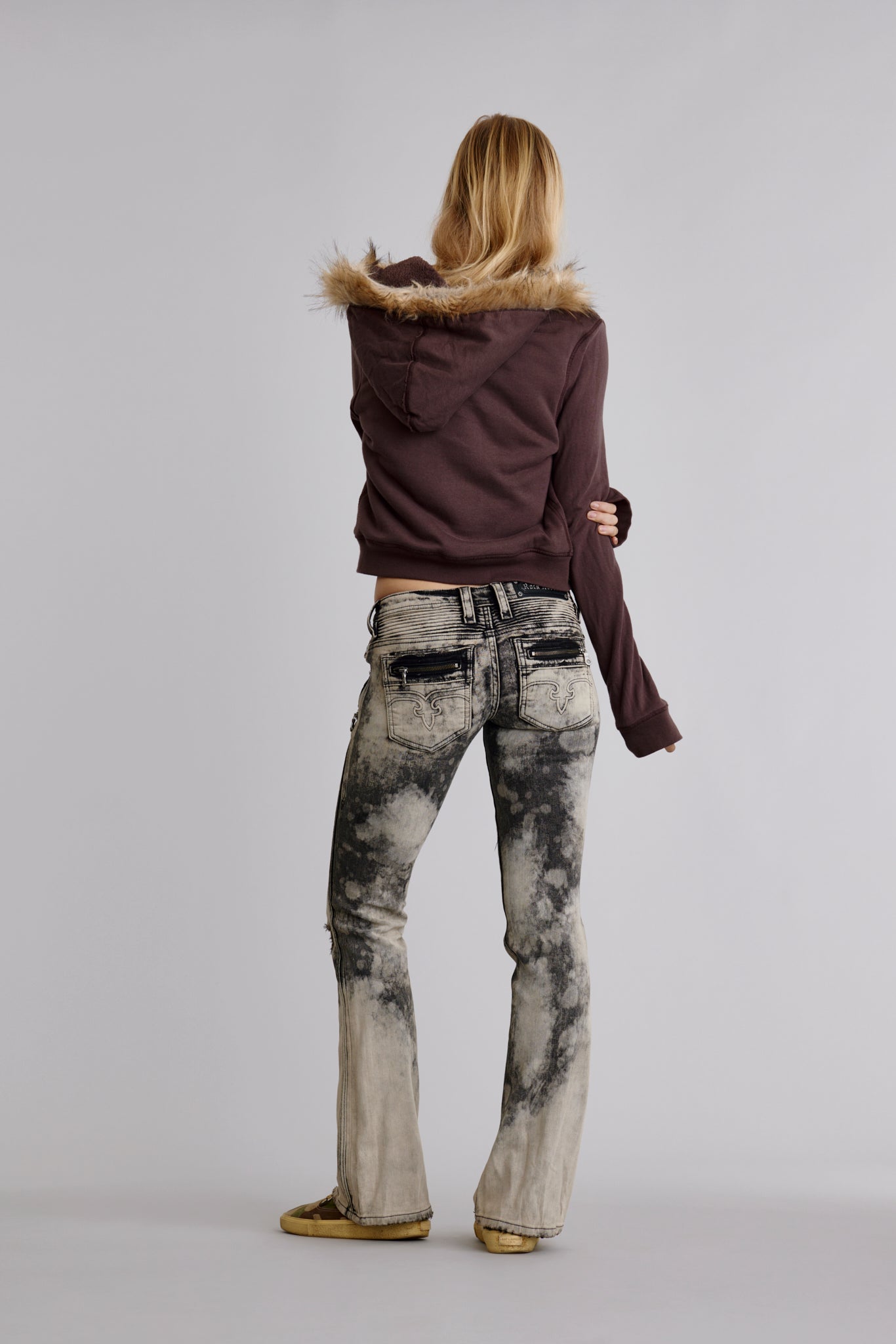Kamil Super Low-Rise Moto Bootcut Jeans (4/30/26+UPCS+STOCK) - Rock Revival®