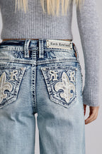 Kari High Rise Wide Leg Jeans (READY) - Rock Revival®