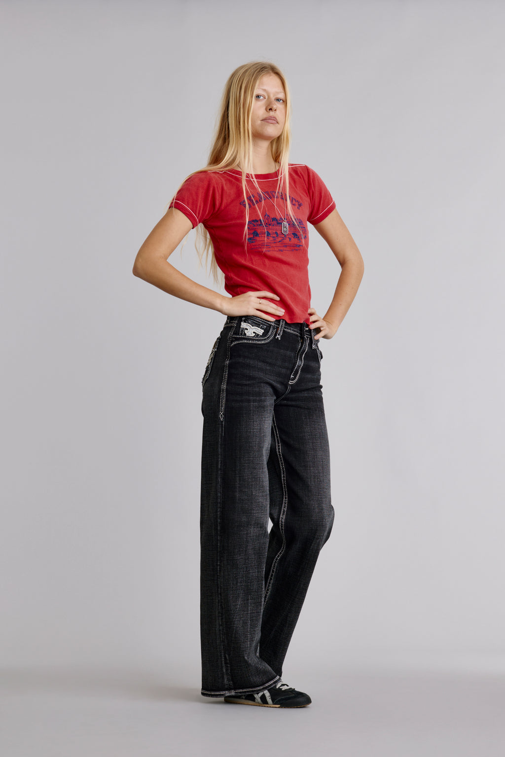 Kiella High Rise Wide Leg Jeans - Rock Revival®