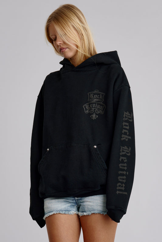 Classic Rock Hoodie in Black / Grey (November) (Women's) - Rock Revival®