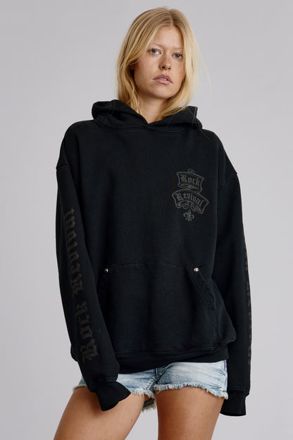 Classic Rock Hoodie in Black / Grey (November) (Women's) - Rock Revival®