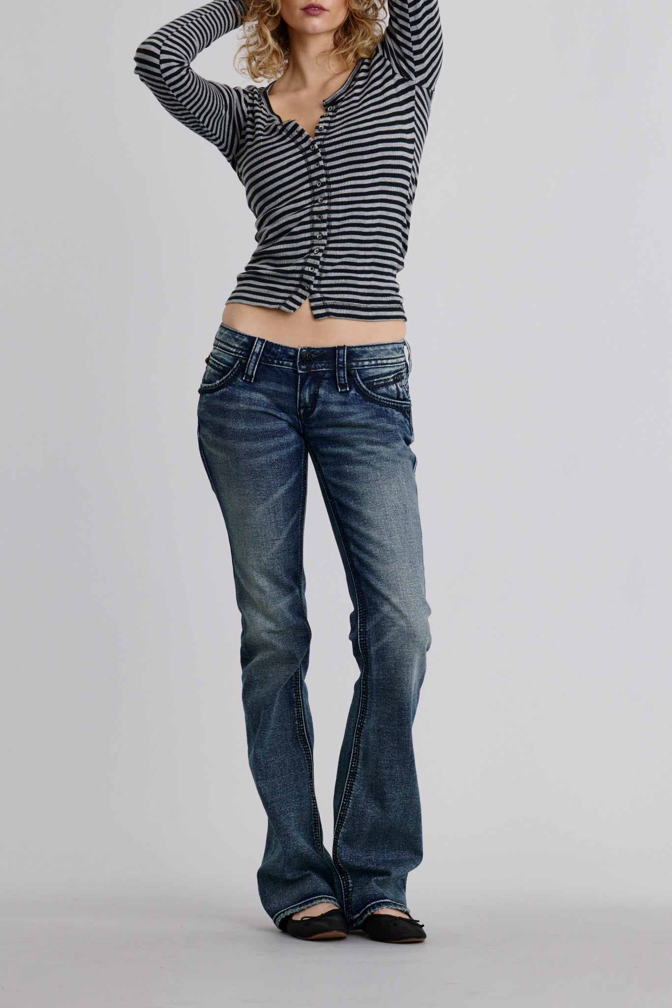 Gwen Super Low-Rise Bootcut Jeans