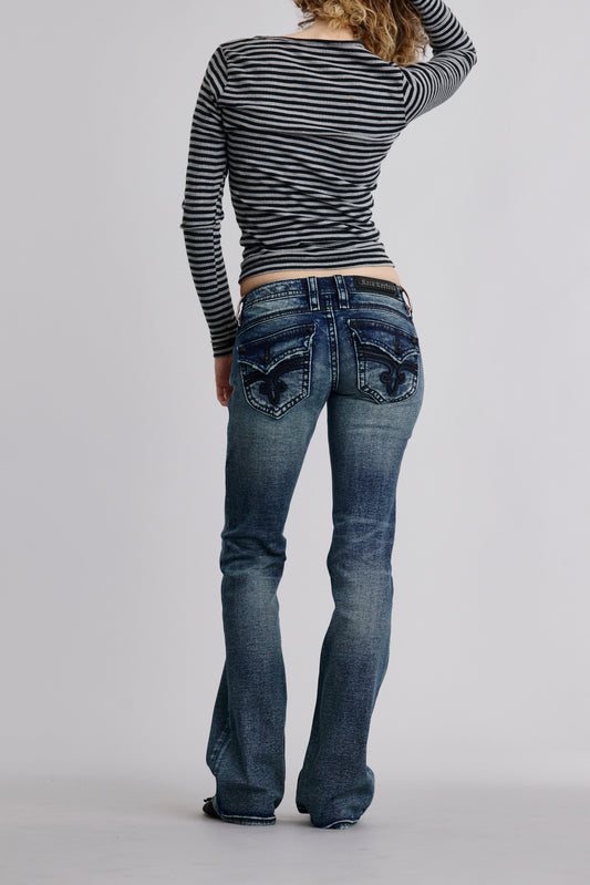 Gwen Super Low-Rise Bootcut Jeans