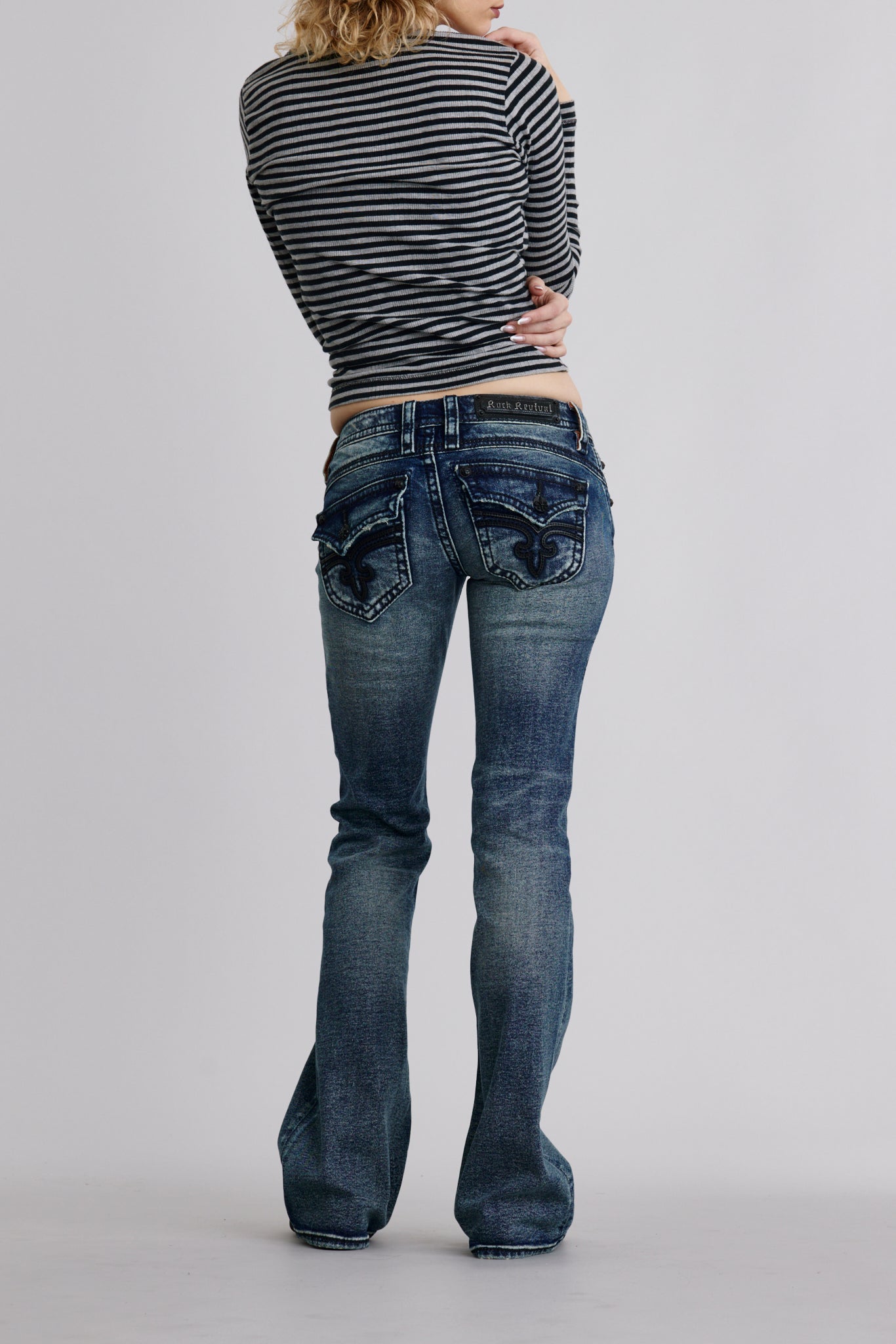 Gwen Super Low-Rise Bootcut Jeans