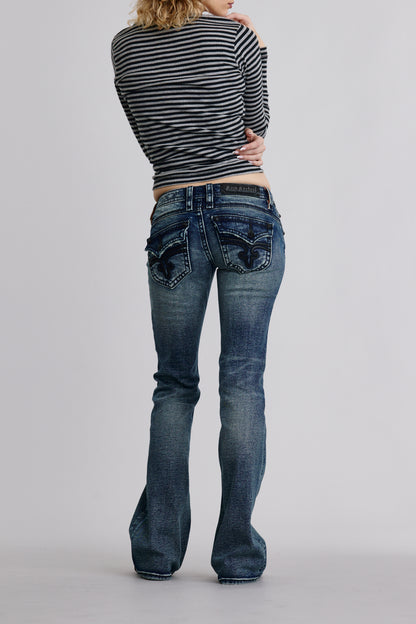 Gwen Super Low-Rise Bootcut Jeans