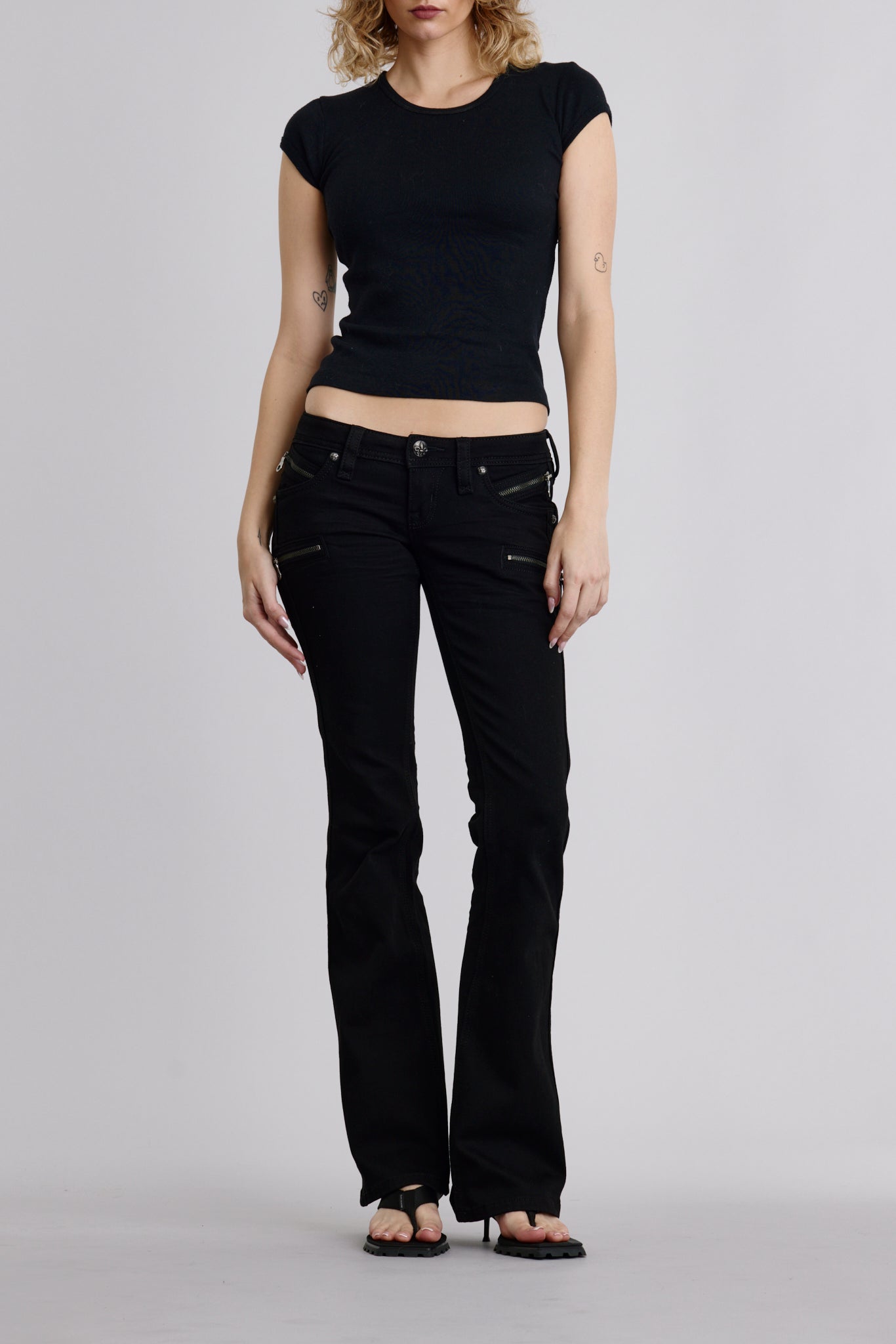 Kamil Super Low-Rise Moto Bootcut Jeans - Rock Revival®