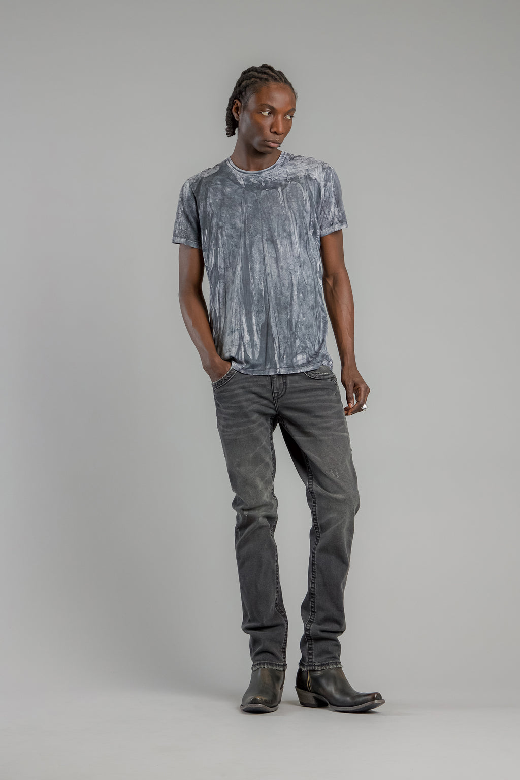 Adriel Alt Straight Jeans in Black - Rock Revival®
