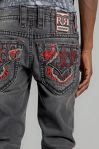 Adriel Alt Straight Jeans in Black - Rock Revival®