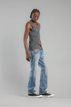 Andrew Bootcut Jeans in Medium Blue - Rock Revival®
