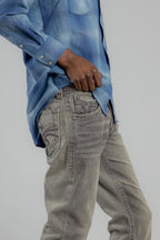 Arther Bootcut Jeans in Gray Black - Rock Revival®