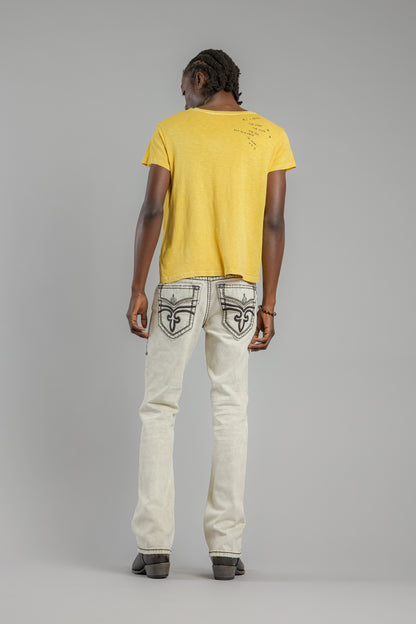 Arther Bootcut Jeans in Light Gray - Rock Revival®