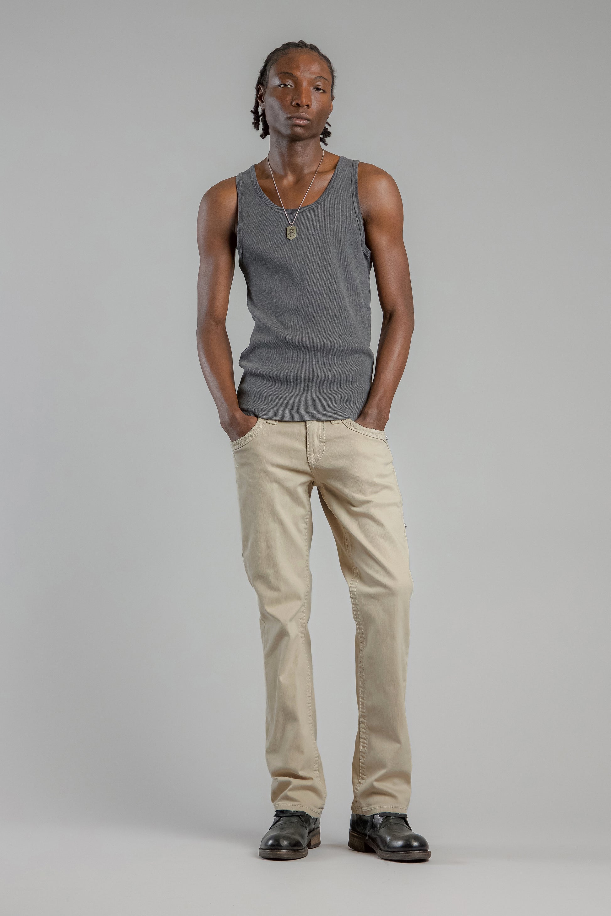 Arther Bootcut Jeans in Light Beige - Rock Revival®