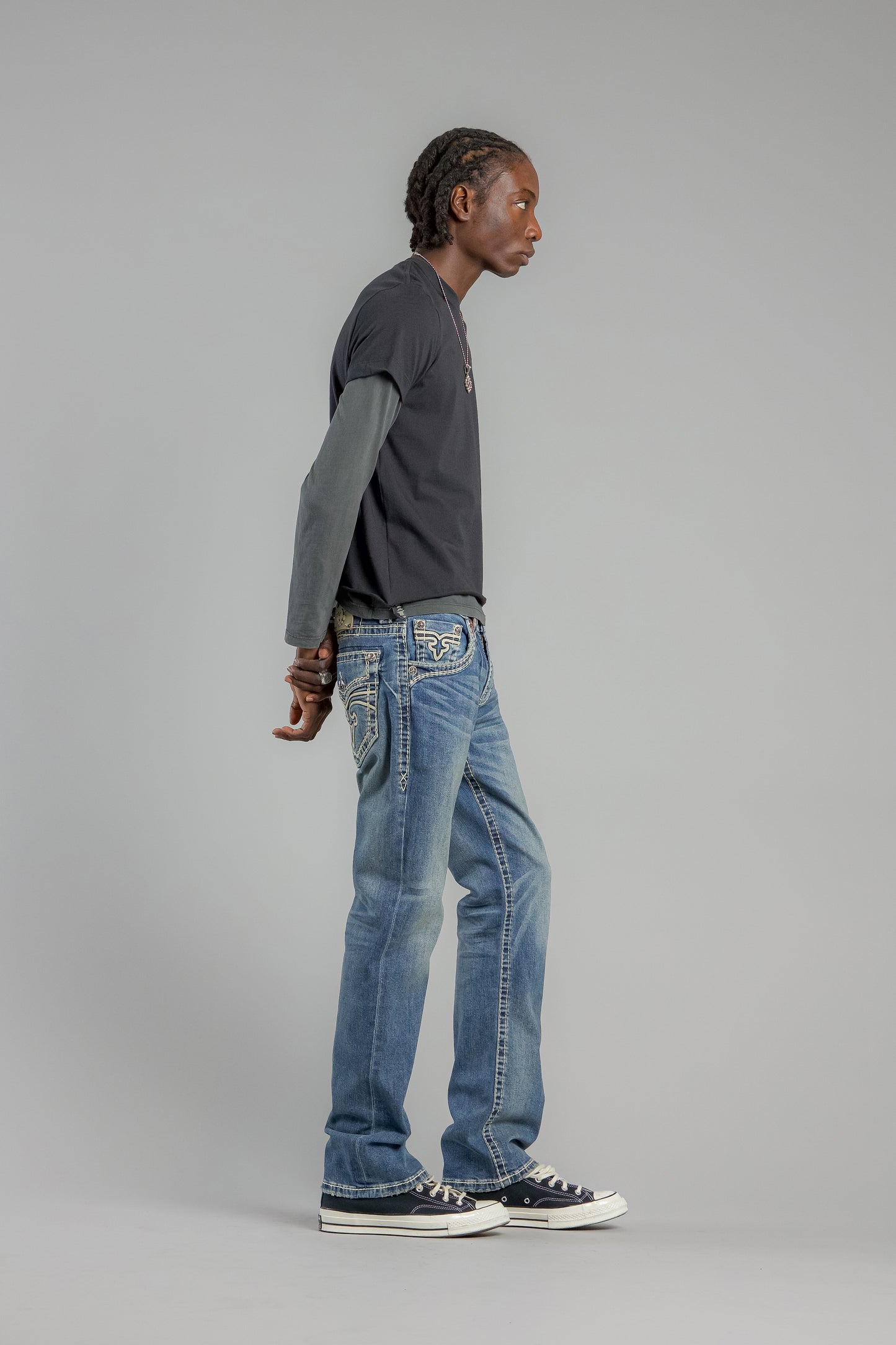 Arther Bootcut Jeans in Medium Blue - Rock Revival®