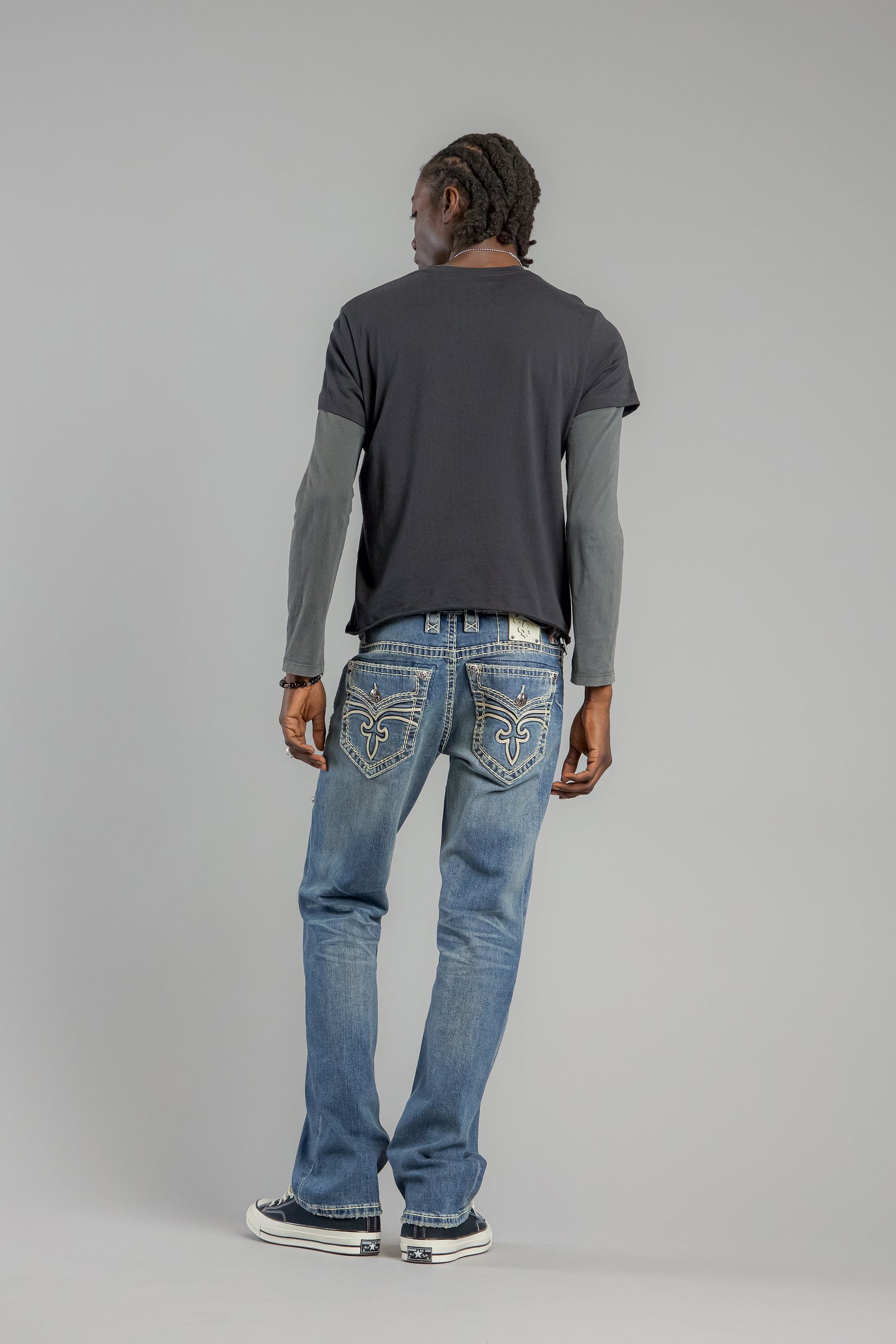 Arther Bootcut Jeans in Medium Blue - Rock Revival®