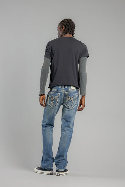 Arther Bootcut Jeans in Medium Blue - Rock Revival®