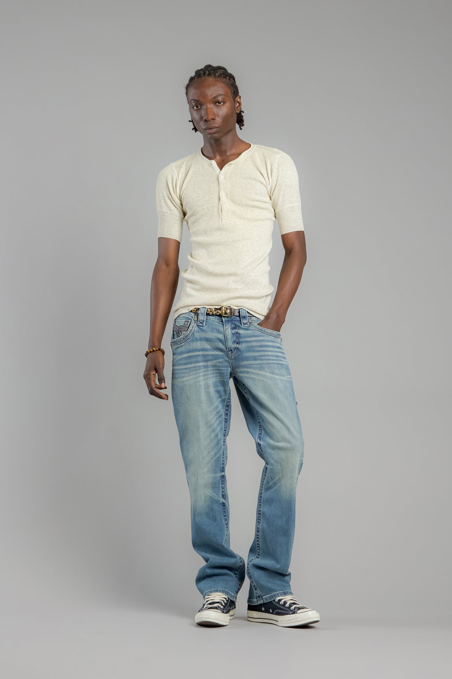 Arther Bootcut Jeans in Light Blue - Rock Revival®