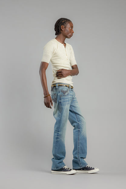 Arther Bootcut Jeans in Light Blue - Rock Revival®