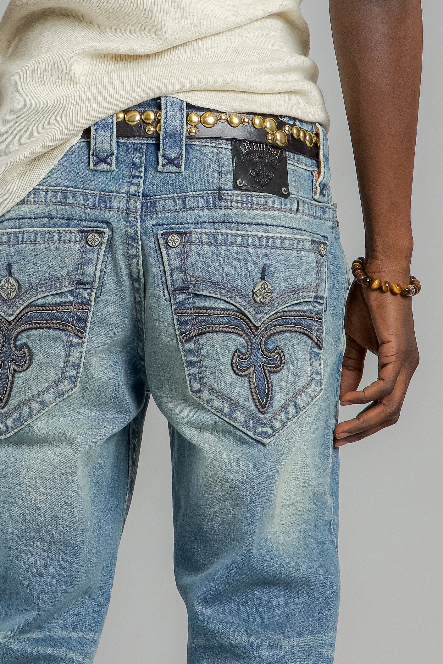 Arther Bootcut Jeans in Light Blue - Rock Revival®
