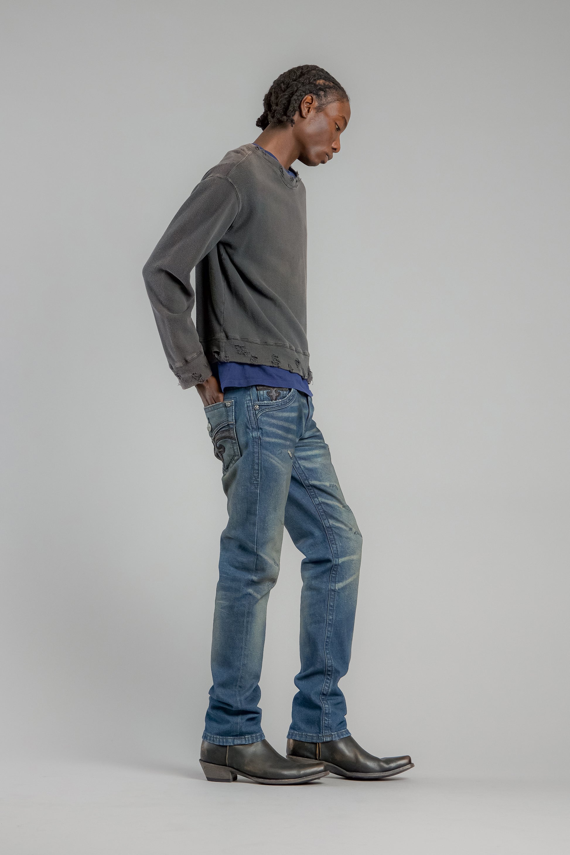 Arther Straight Jeans in Vintage Blue - Rock Revival®