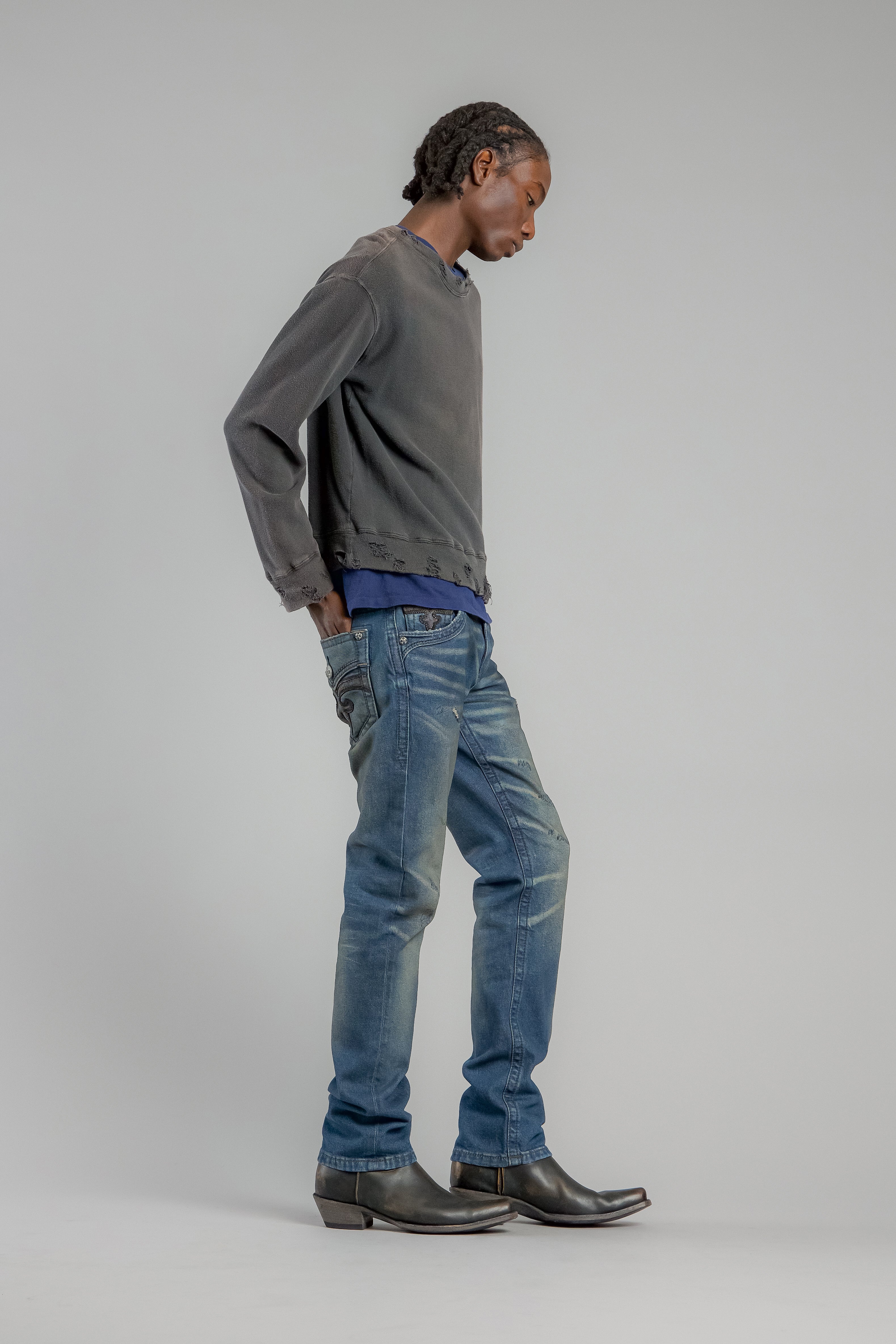 Arther Straight Jeans in Vintage Blue - Rock Revival®