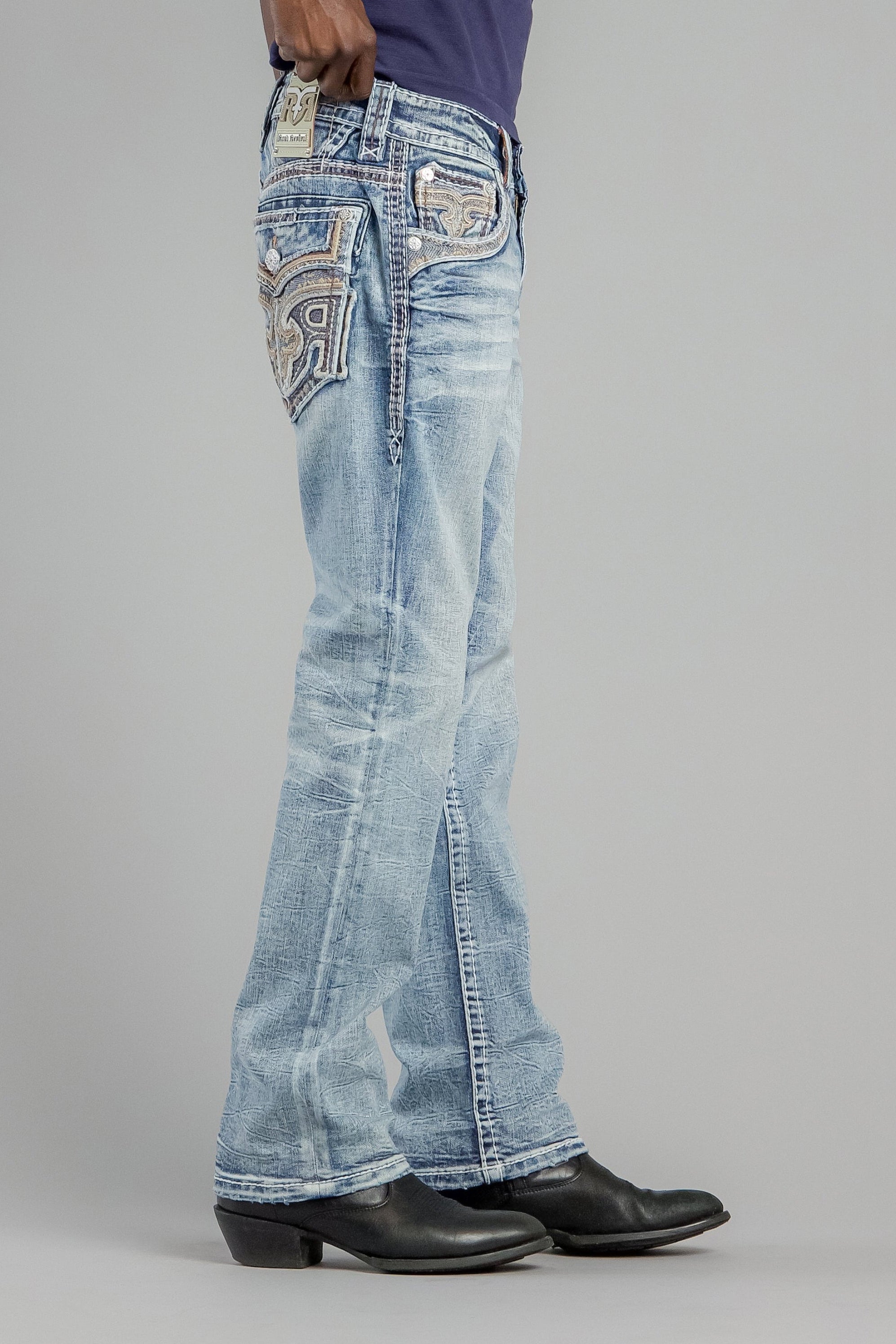 Baxter Bootcut Jeans | Light Blue | Rock Revival