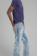 Baxter Bootcut Jeans in Light Blue - Rock Revival®