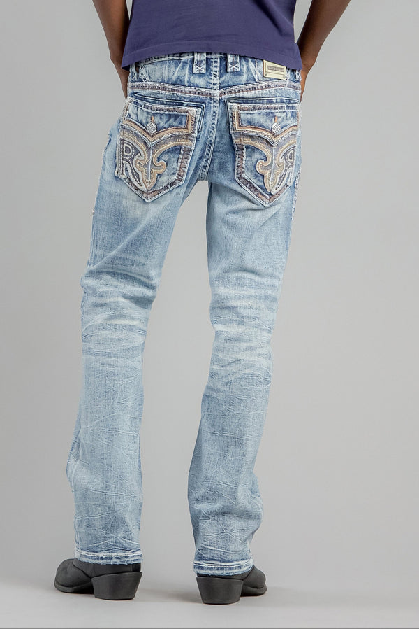 Baxter Bootcut Jeans in Light Blue