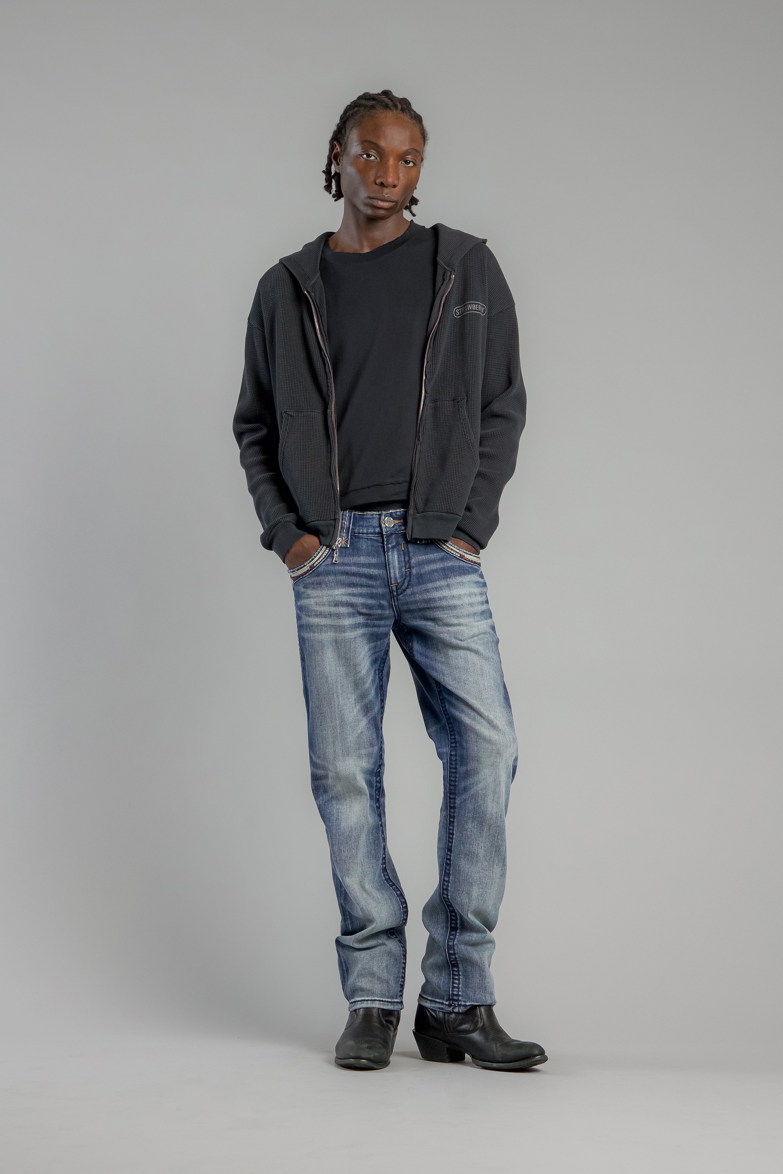 Bexton Bexton Straight Jeans in Vintage Blue – Rock Revival®